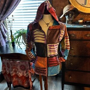 Hippie Chic Patchwork Hoodie